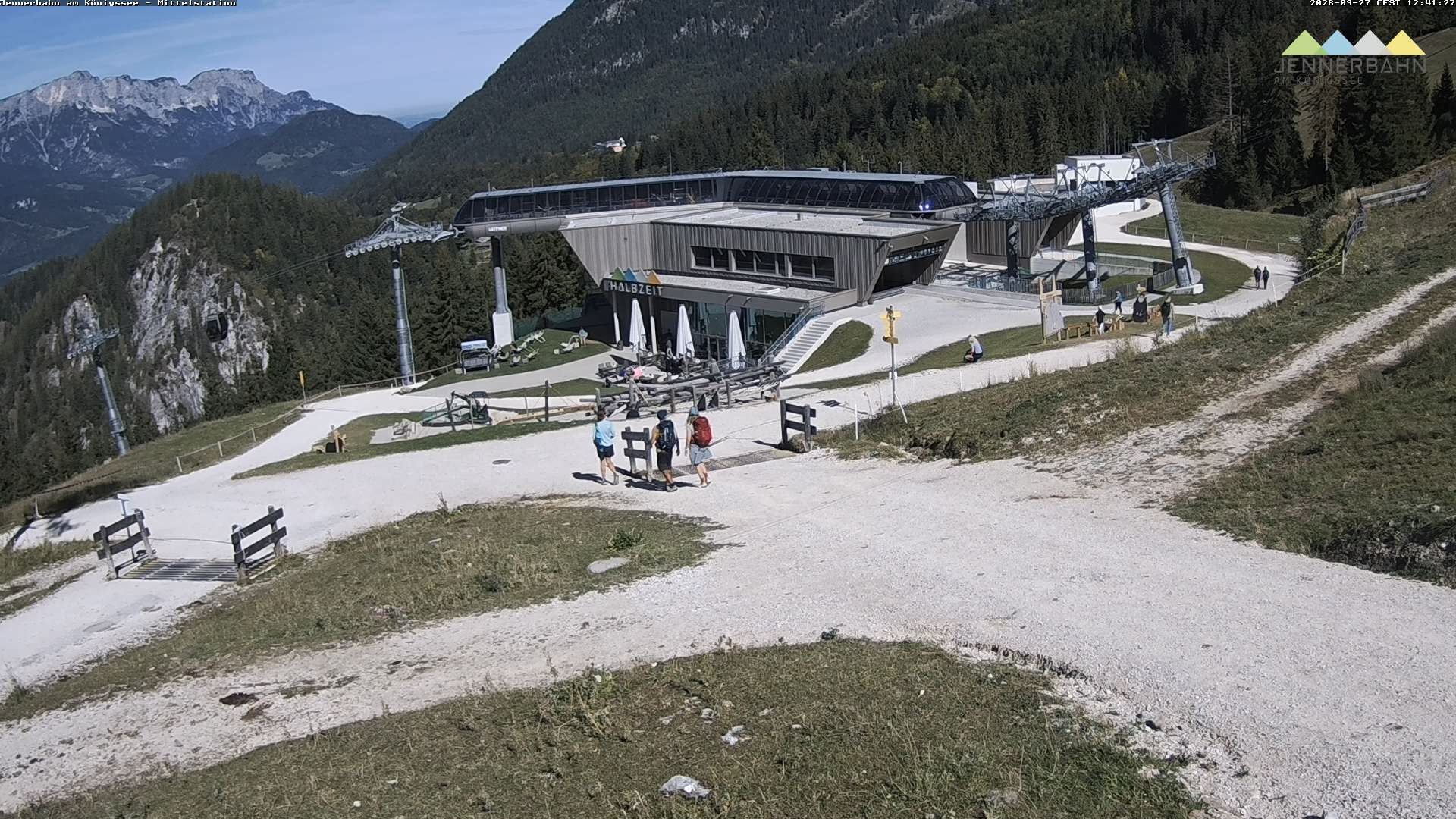 Archiv Foto Webcam Königssee: Jennerbahn Mittelstation