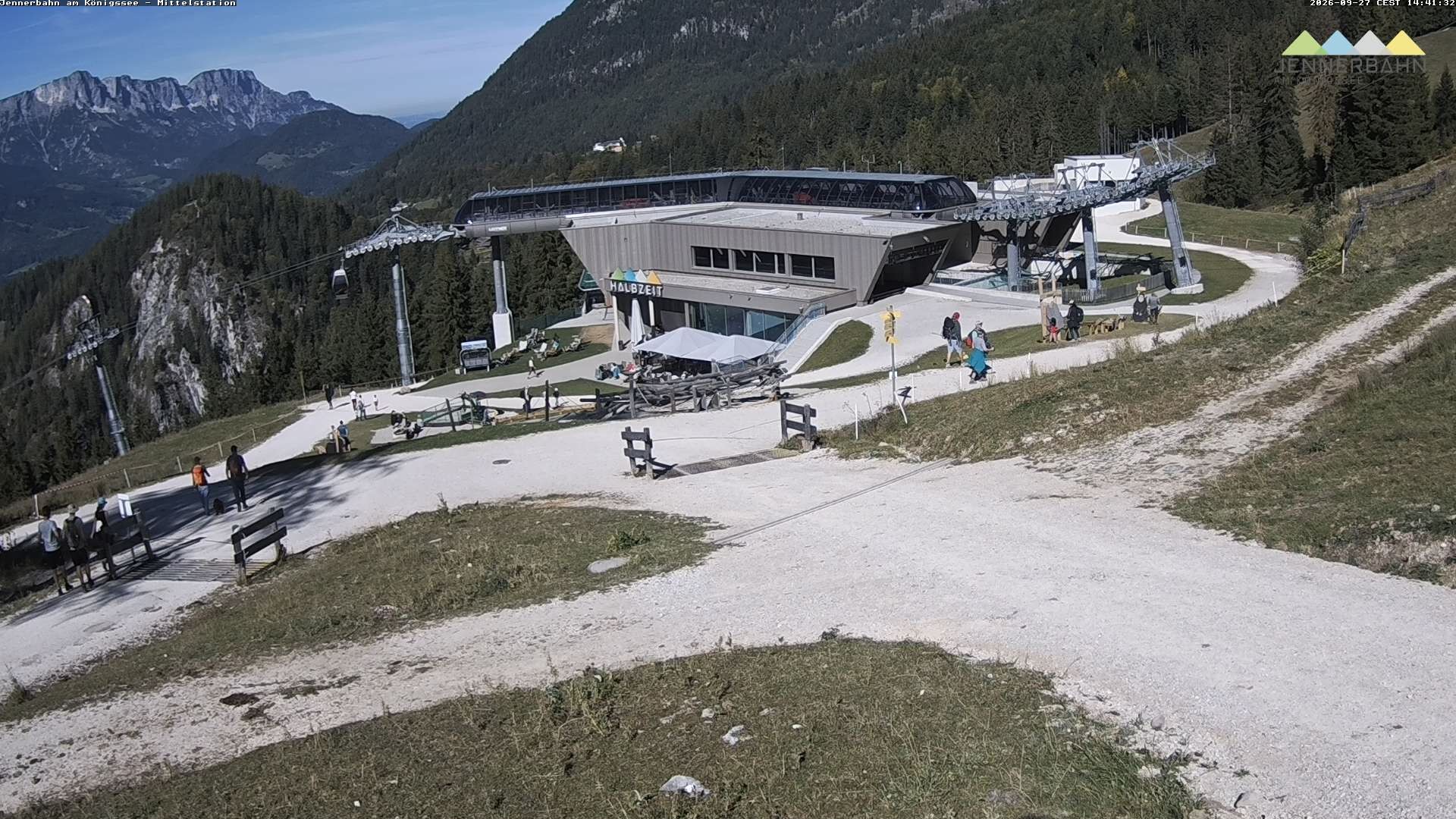 Archiv Foto Webcam Königssee: Jennerbahn Mittelstation