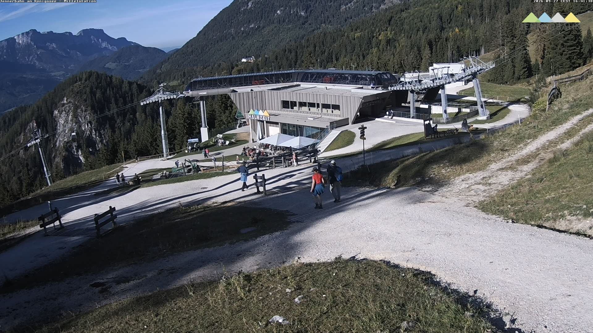 Archiv Foto Webcam Königssee: Jennerbahn Mittelstation