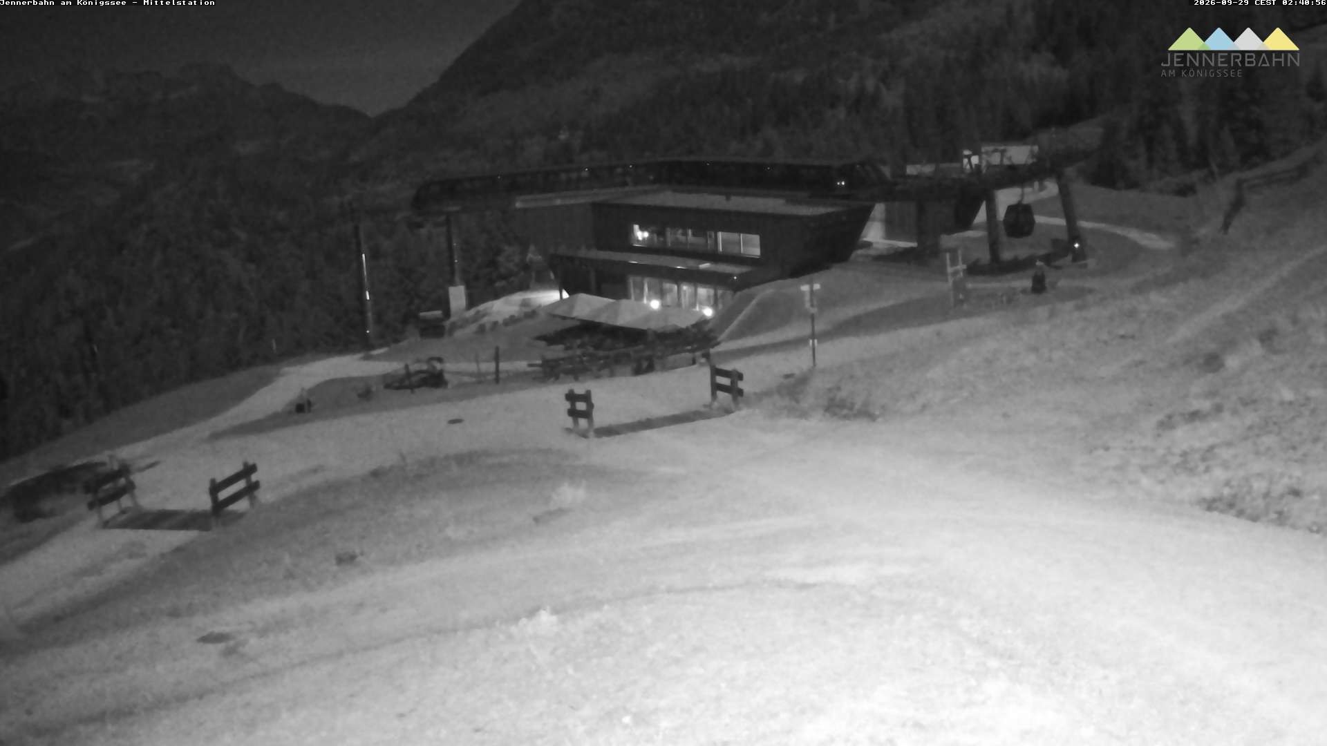 Archived image Webcam Lake Königssee: Jenner Mountain Mid Station