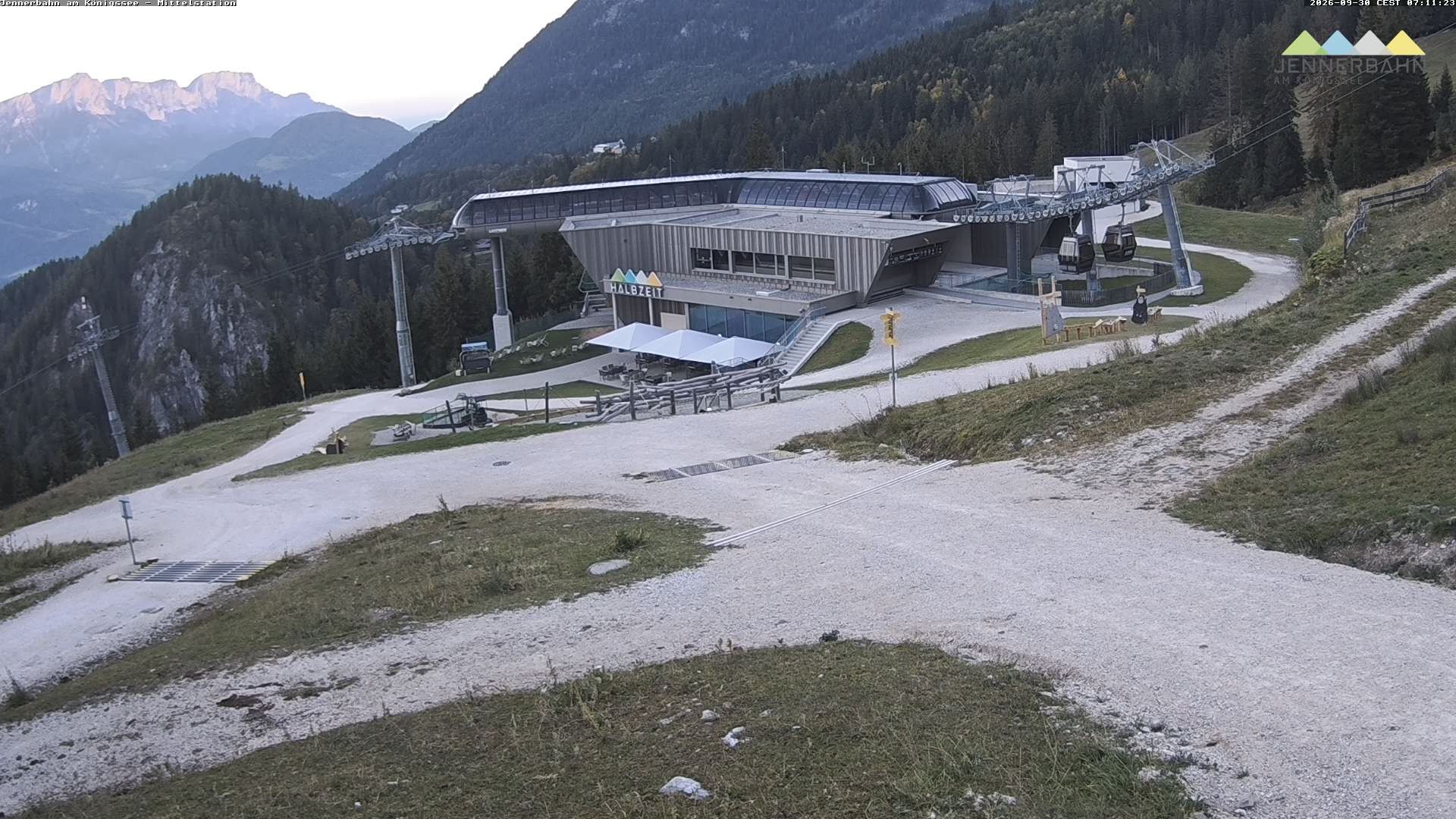 Archiv Foto Webcam Königssee: Jennerbahn Mittelstation