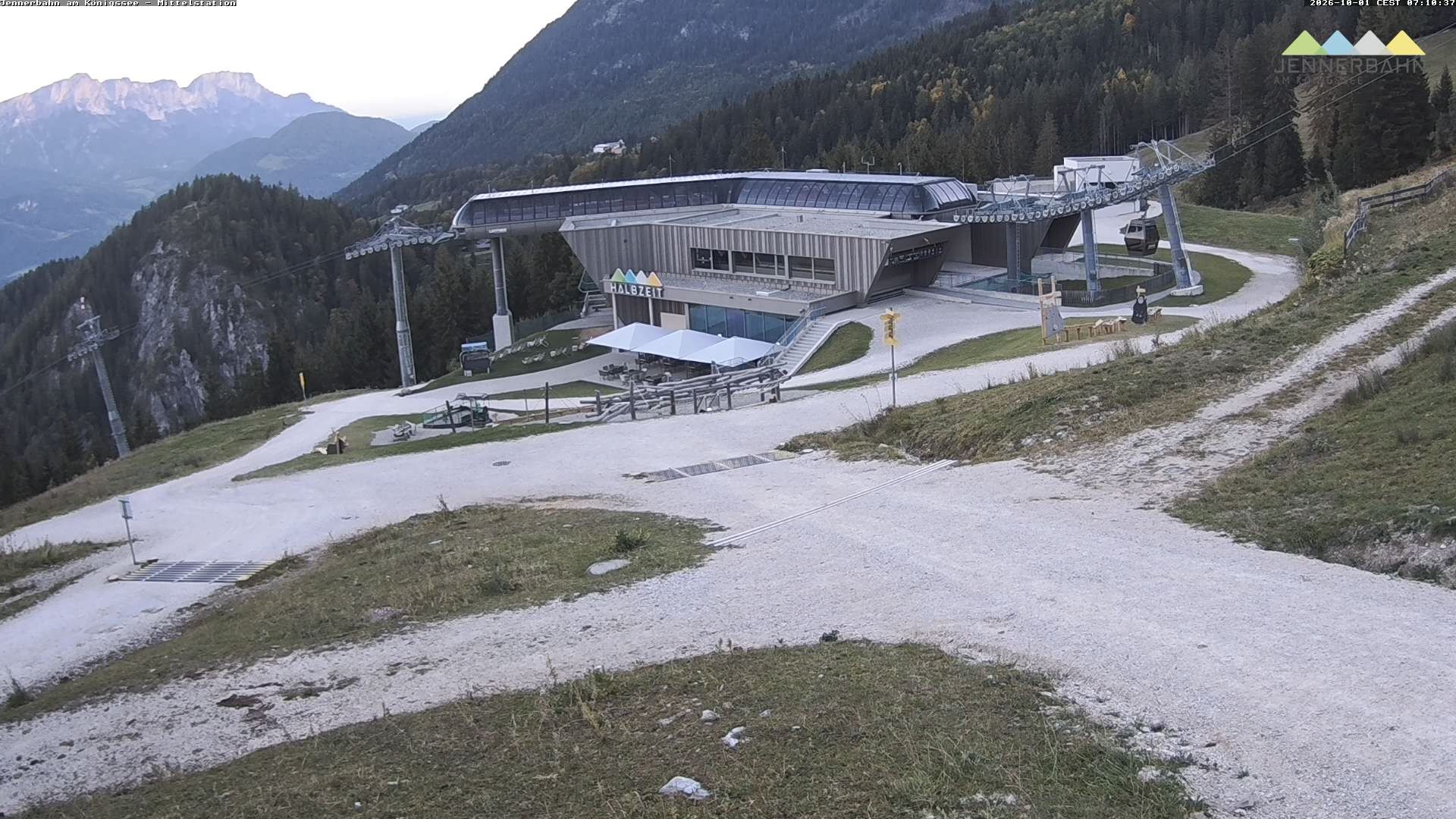 Archiv Foto Webcam Königssee: Jennerbahn Mittelstation