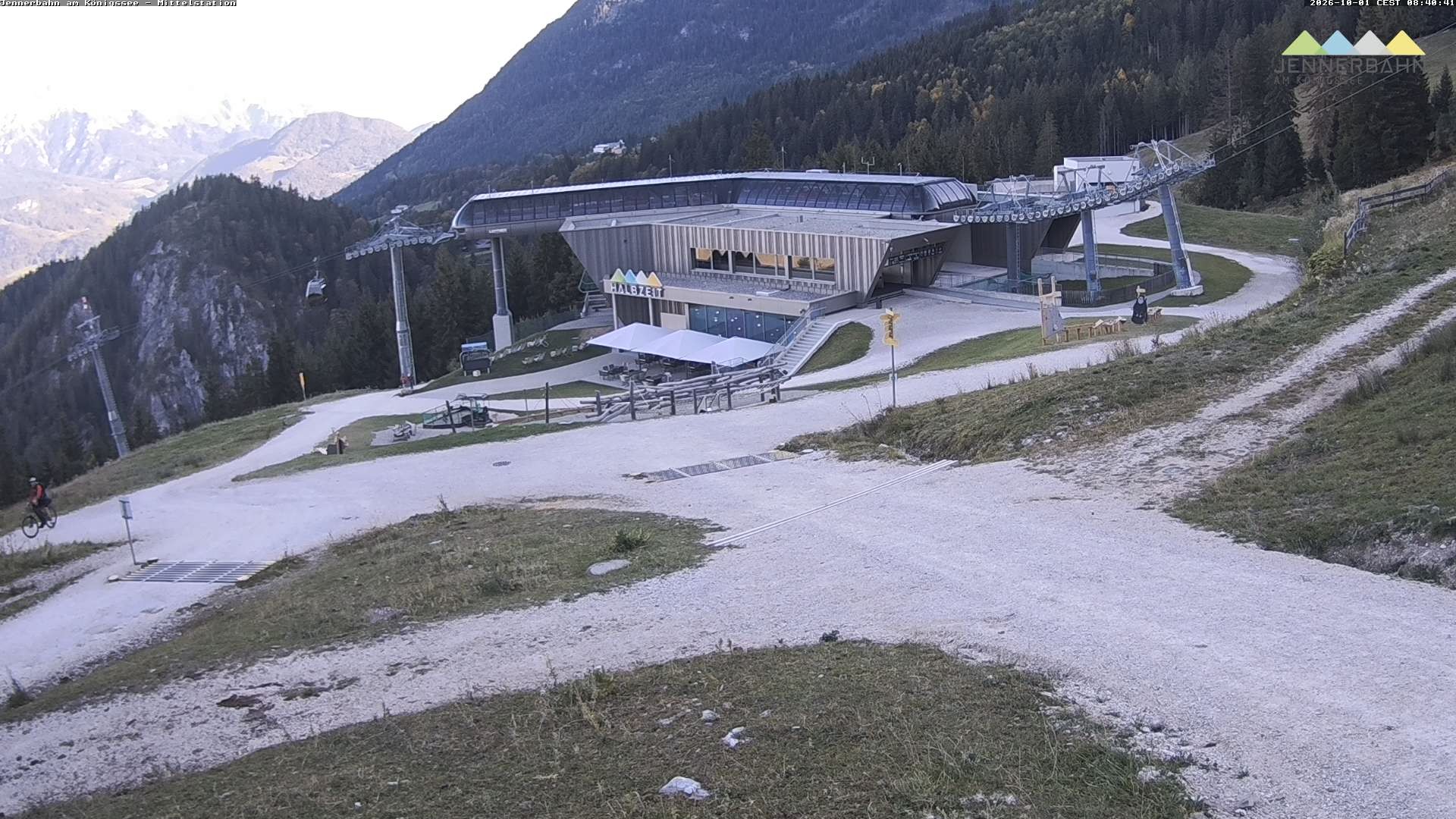 Archiv Foto Webcam Königssee: Jennerbahn Mittelstation