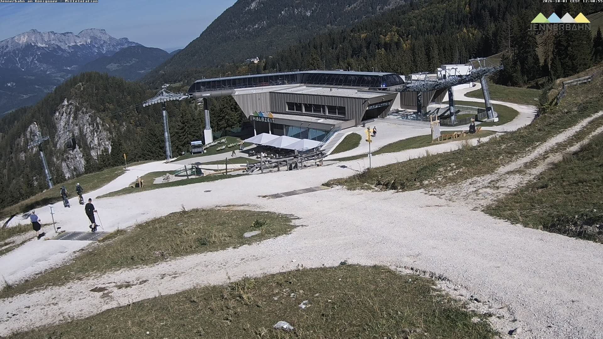 Archiv Foto Webcam Königssee: Jennerbahn Mittelstation