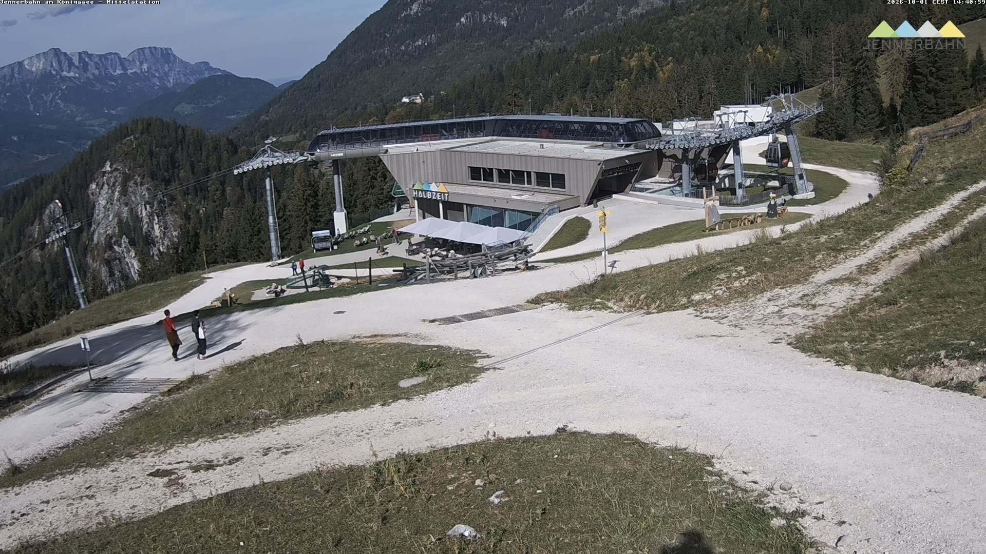 Archiv Foto Webcam Königssee: Jennerbahn Mittelstation
