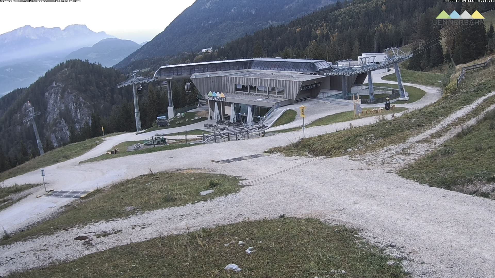Archiv Foto Webcam Königssee: Jennerbahn Mittelstation