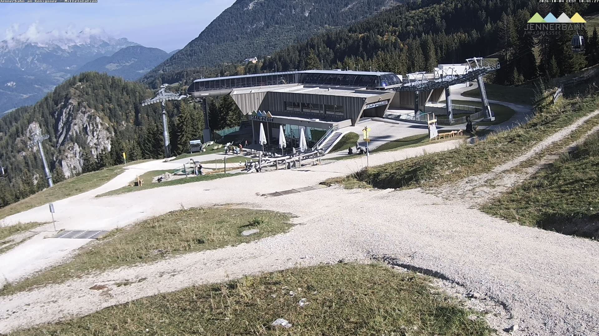 Archiv Foto Webcam Königssee: Jennerbahn Mittelstation