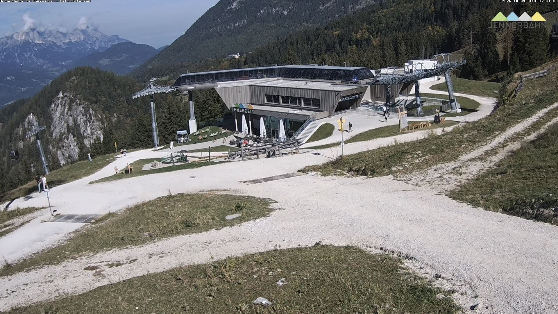Archiv Foto Webcam Königssee: Jennerbahn Mittelstation