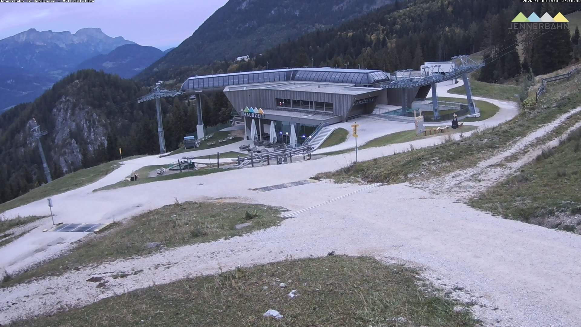 Archiv Foto Webcam Königssee: Jennerbahn Mittelstation
