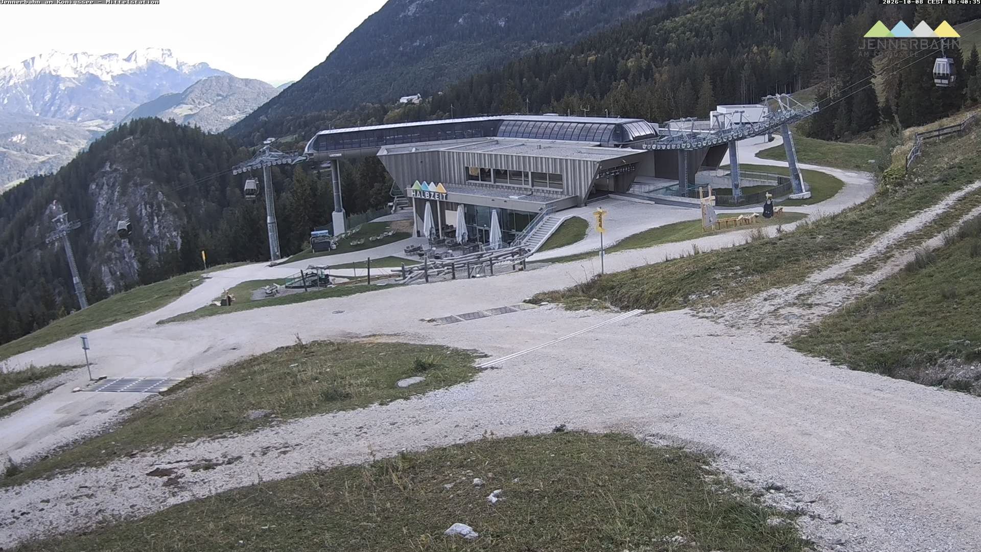 Archiv Foto Webcam Königssee: Jennerbahn Mittelstation
