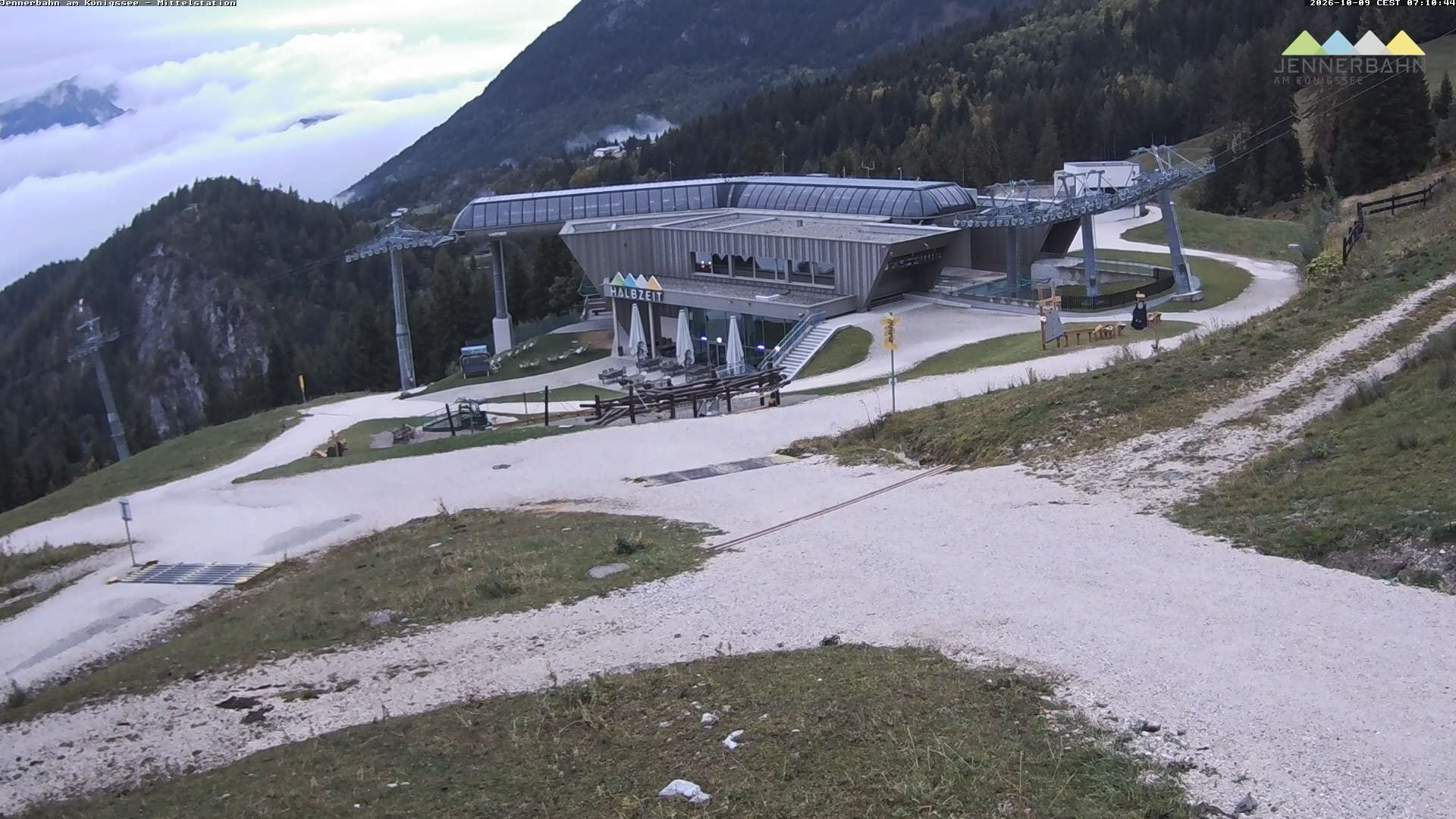 Archiv Foto Webcam Königssee: Jennerbahn Mittelstation