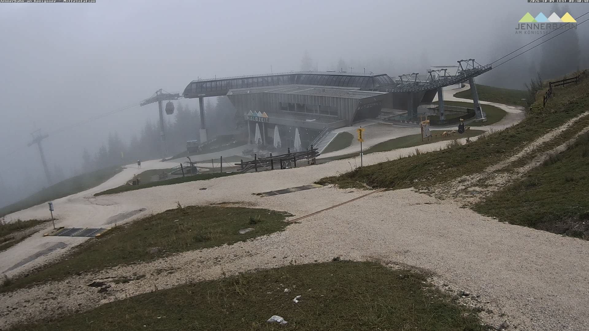Archiv Foto Webcam Königssee: Jennerbahn Mittelstation