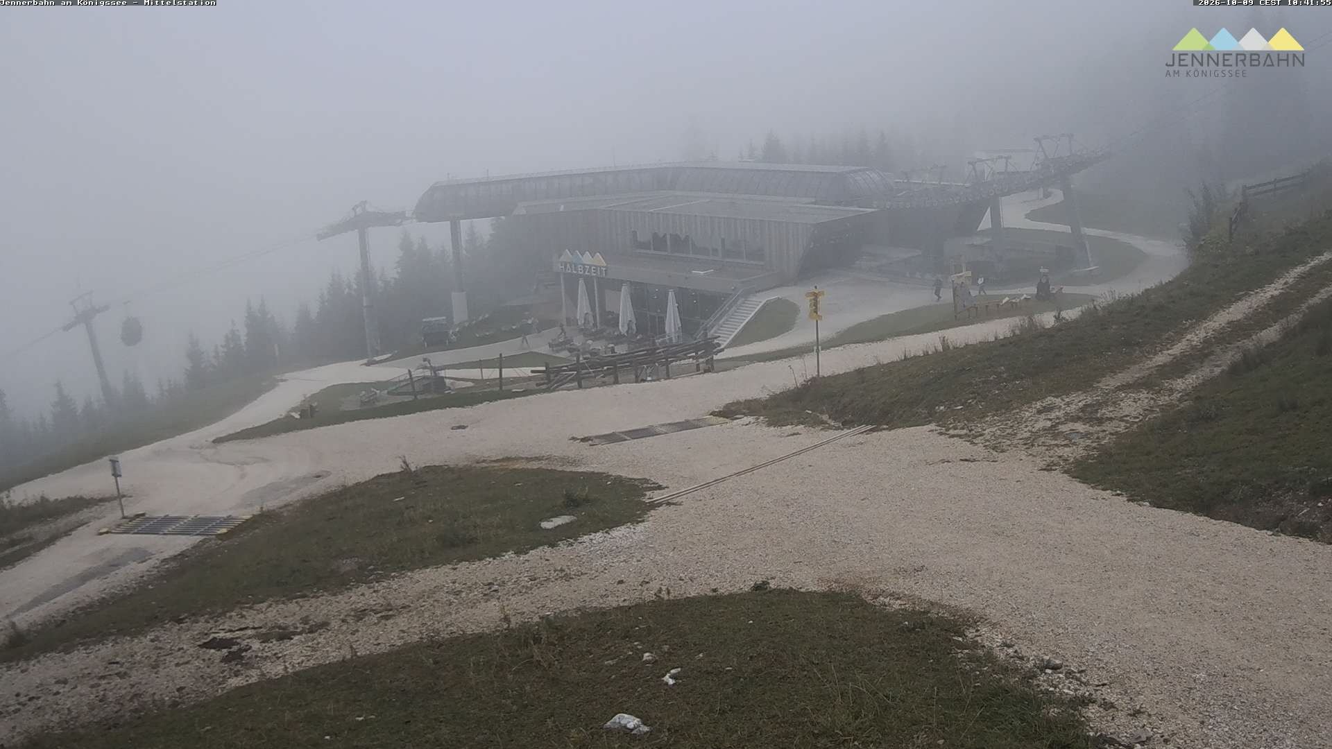 Archiv Foto Webcam Königssee: Jennerbahn Mittelstation
