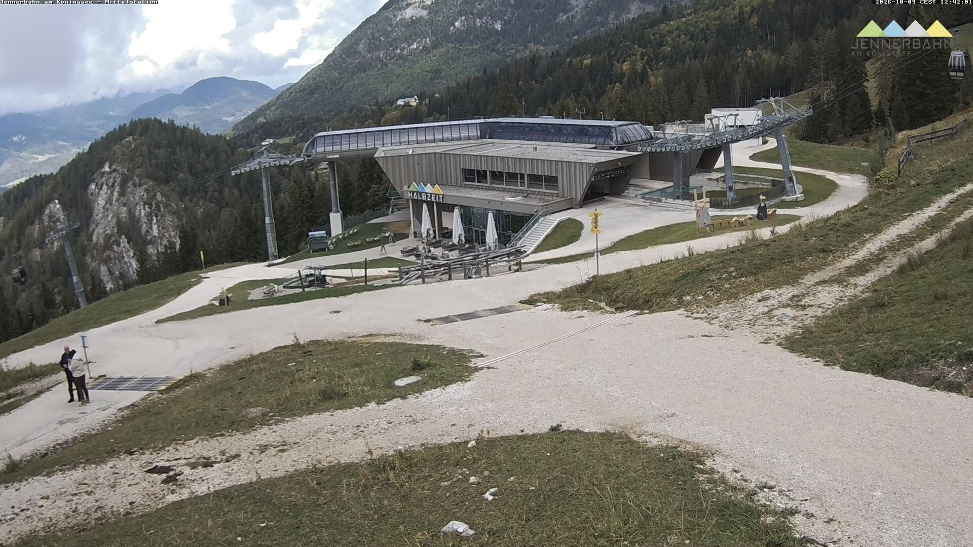 Archiv Foto Webcam Königssee: Jennerbahn Mittelstation
