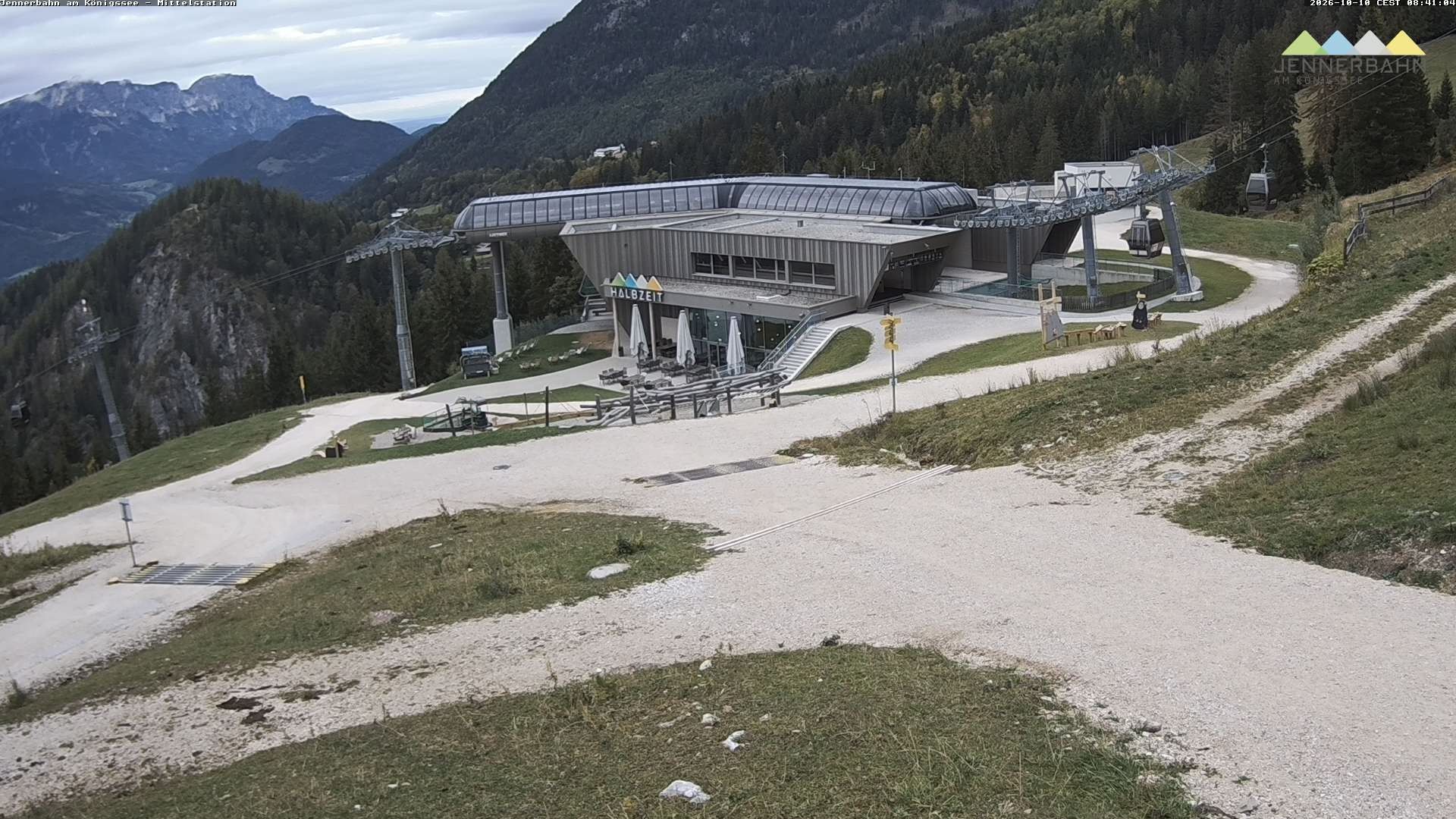 Archiv Foto Webcam Königssee: Jennerbahn Mittelstation