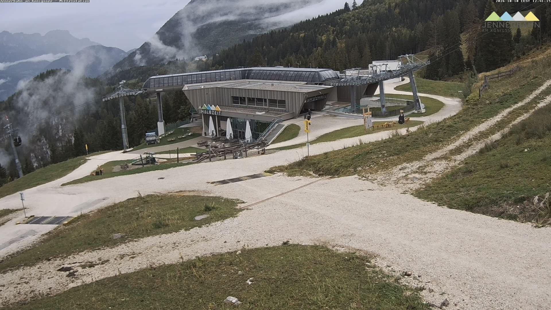 Archiv Foto Webcam Königssee: Jennerbahn Mittelstation