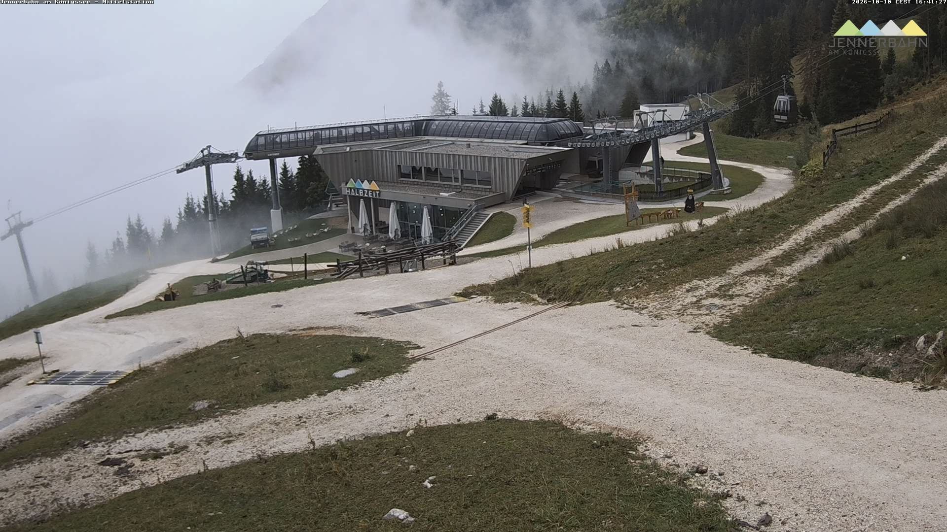 Archiv Foto Webcam Königssee: Jennerbahn Mittelstation