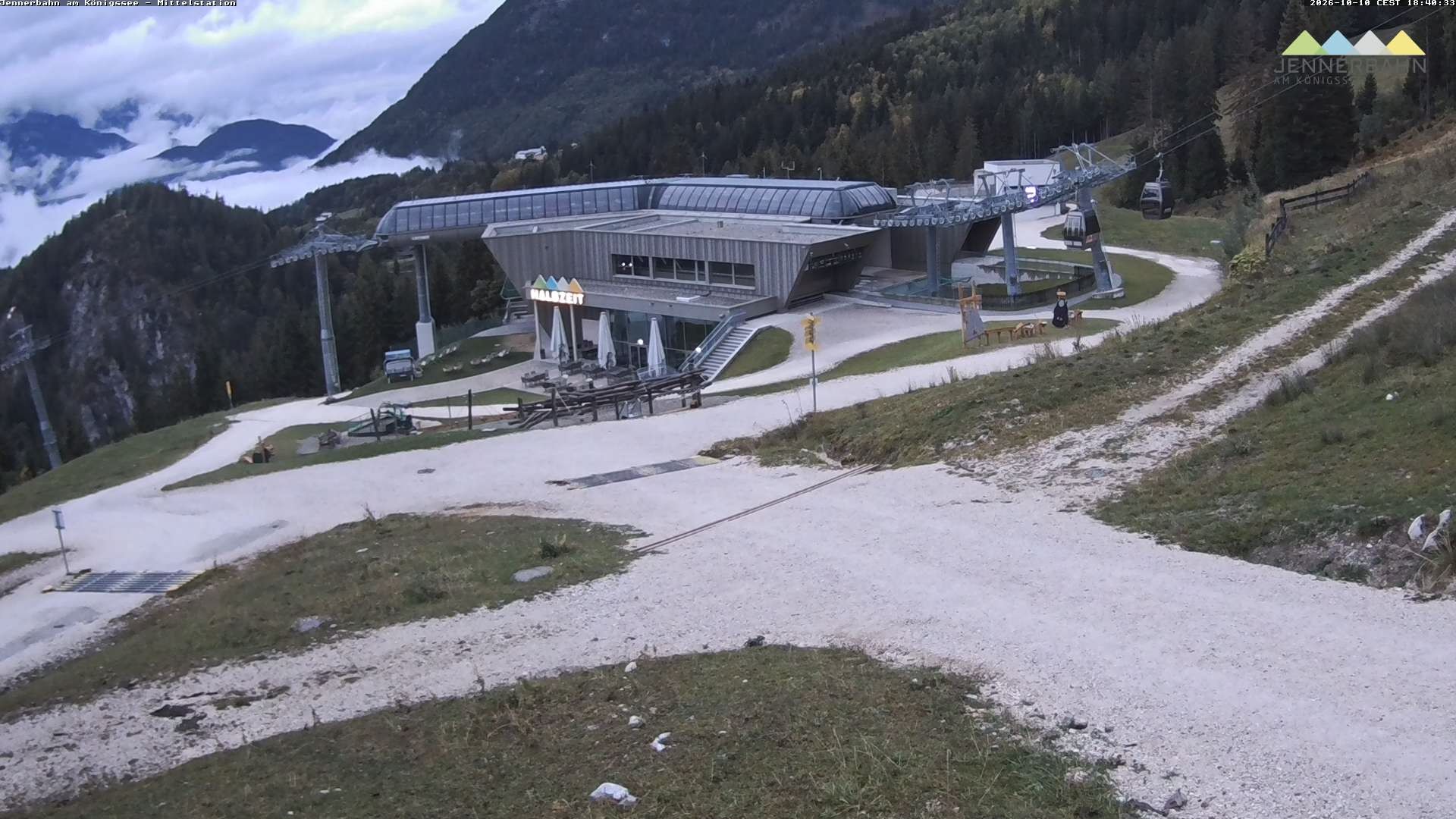 Archiv Foto Webcam Königssee: Jennerbahn Mittelstation
