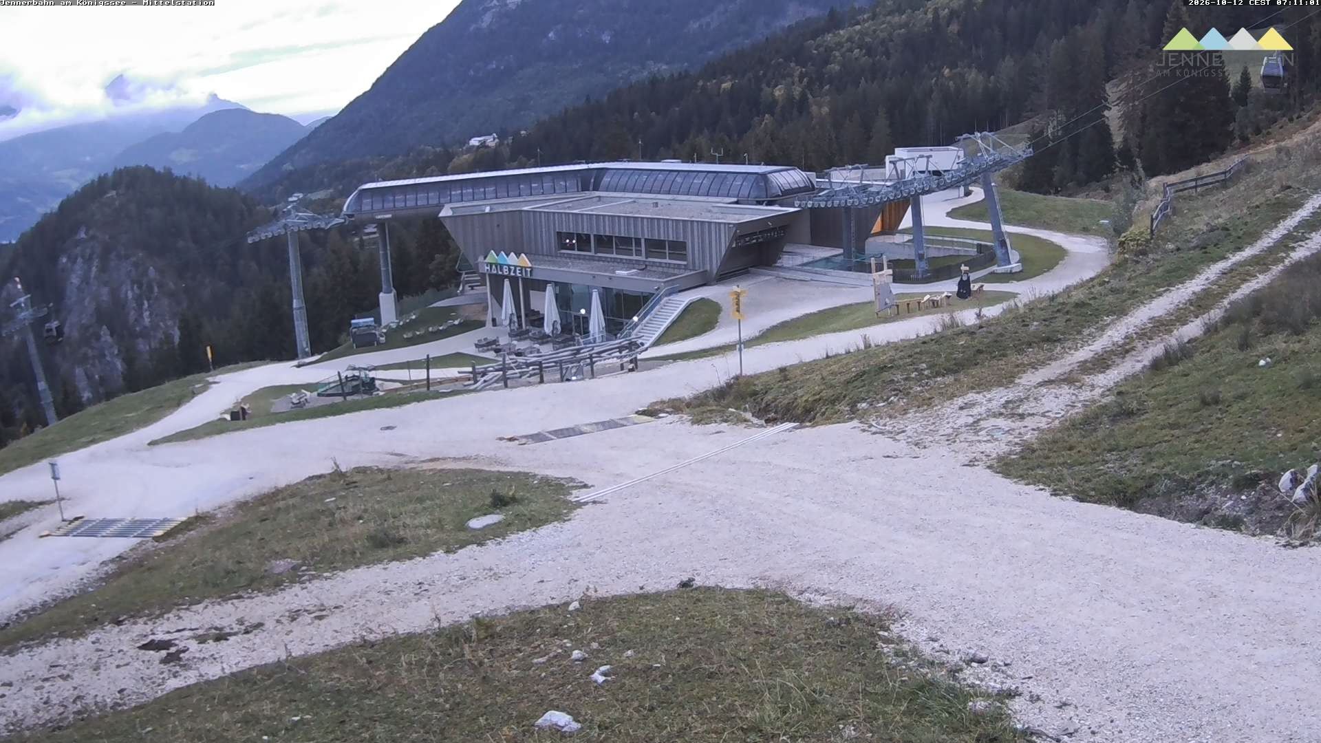 Archiv Foto Webcam Königssee: Jennerbahn Mittelstation