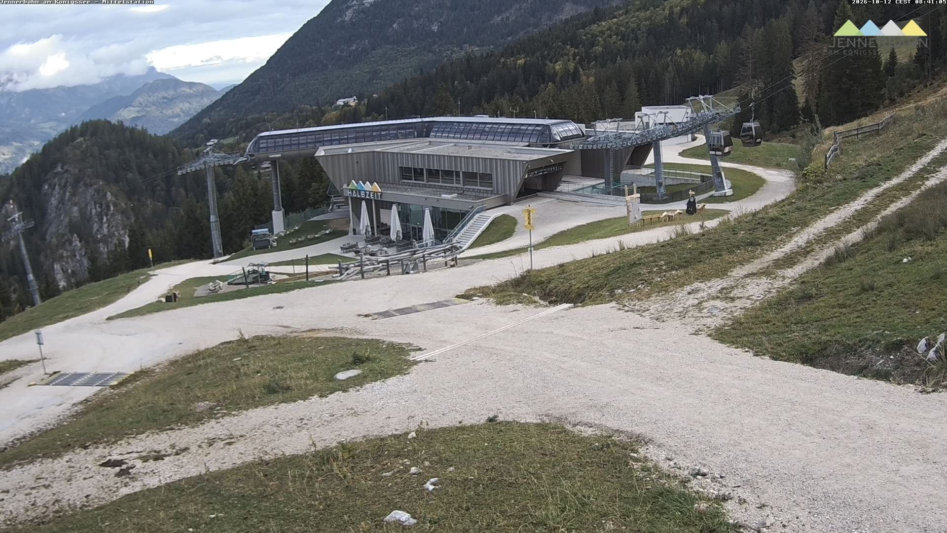 Archiv Foto Webcam Königssee: Jennerbahn Mittelstation