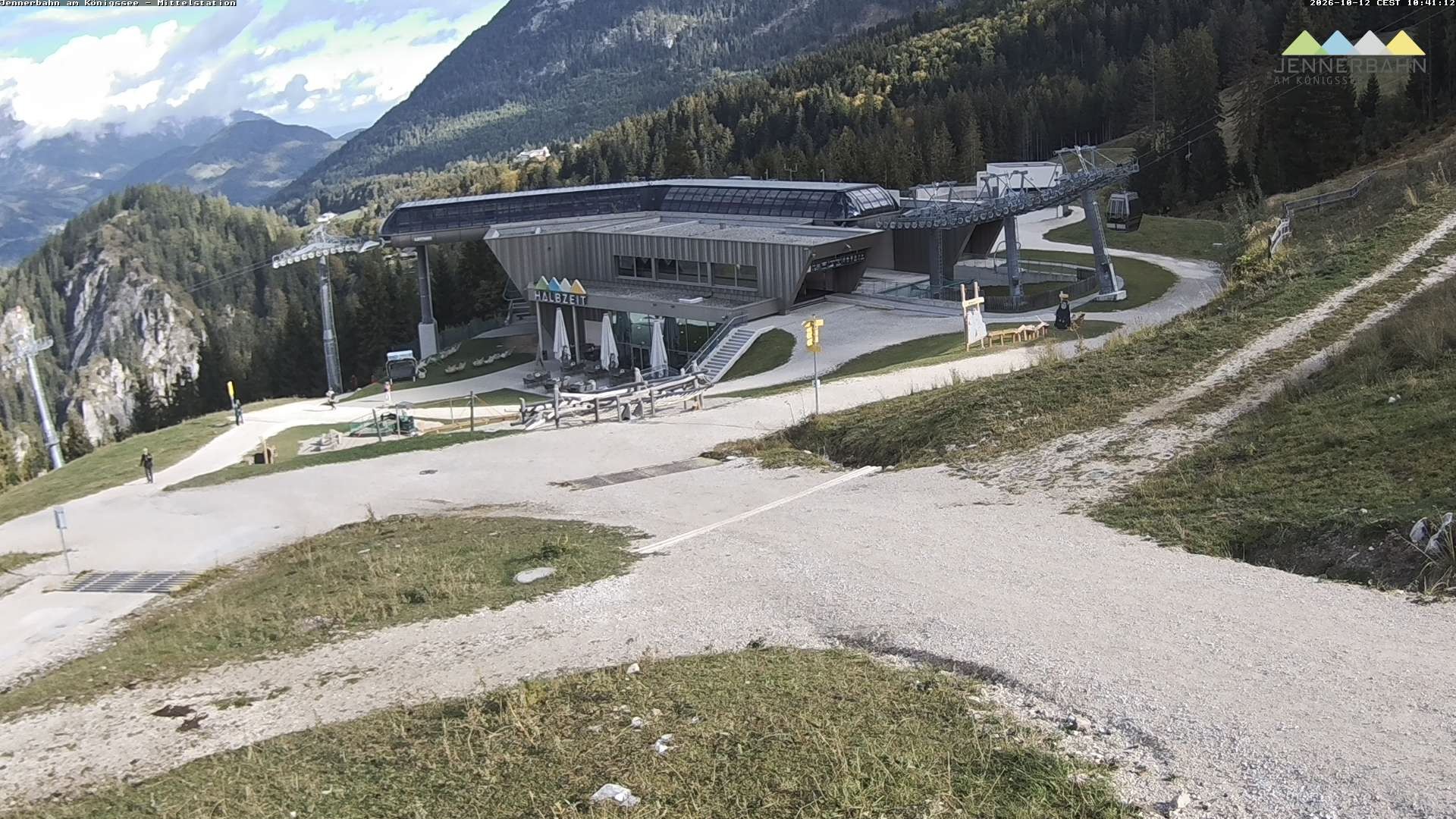 Archiv Foto Webcam Königssee: Jennerbahn Mittelstation