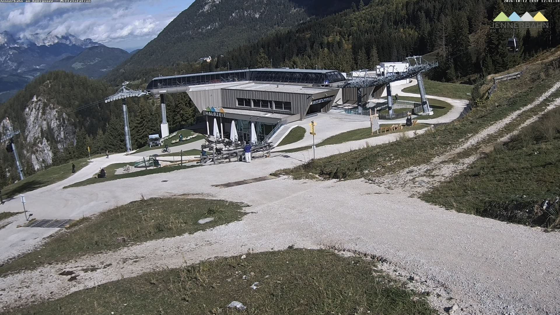 Archiv Foto Webcam Königssee: Jennerbahn Mittelstation