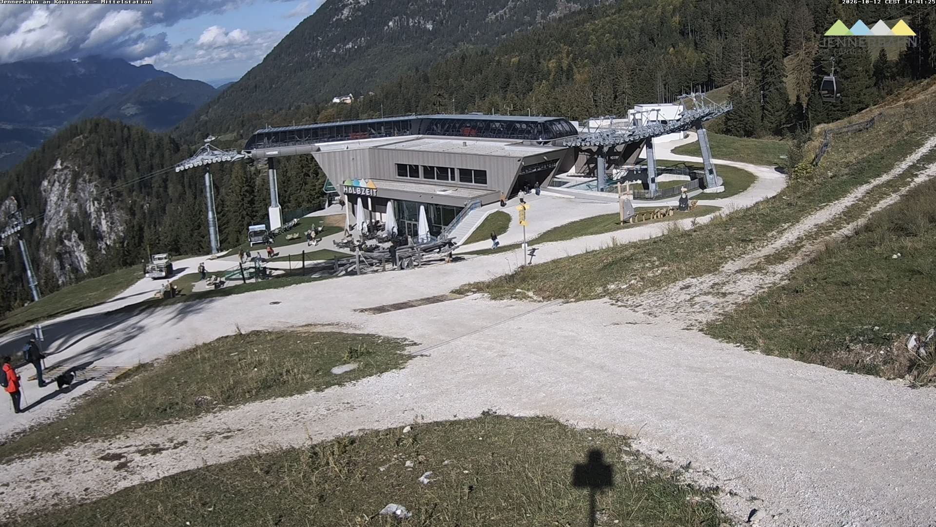 Archiv Foto Webcam Königssee: Jennerbahn Mittelstation