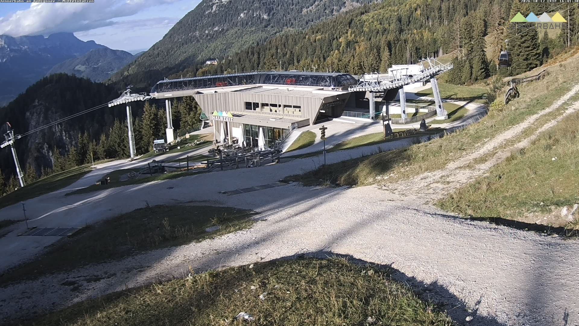 Archiv Foto Webcam Königssee: Jennerbahn Mittelstation