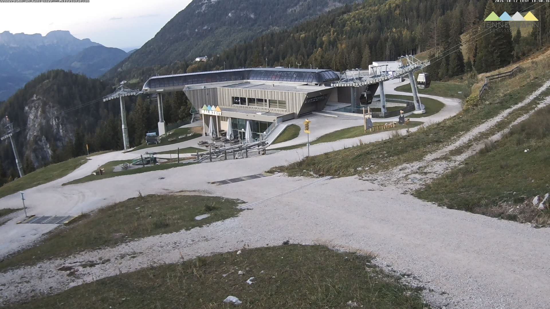 Archiv Foto Webcam Königssee: Jennerbahn Mittelstation