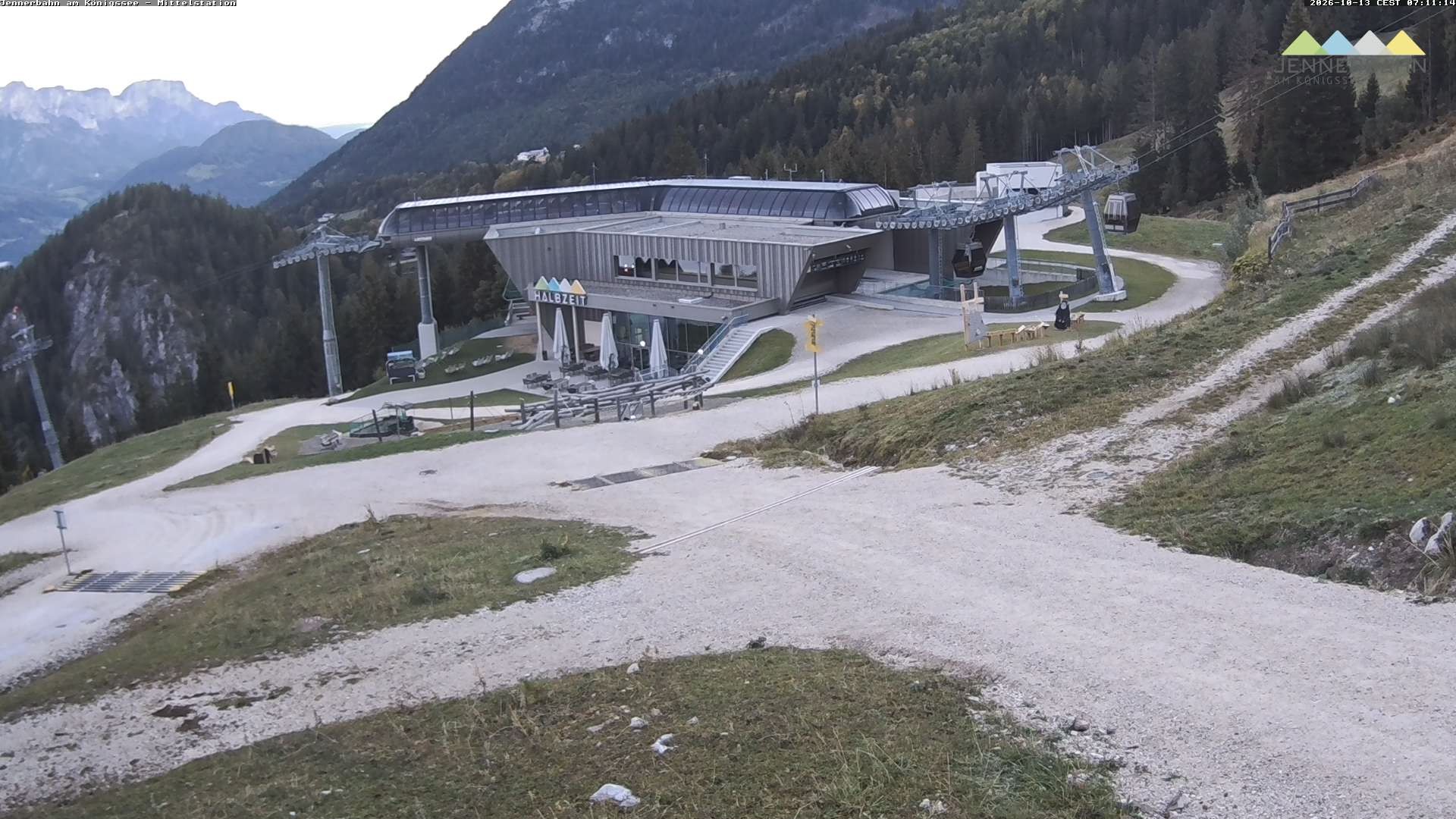 Archiv Foto Webcam Königssee: Jennerbahn Mittelstation