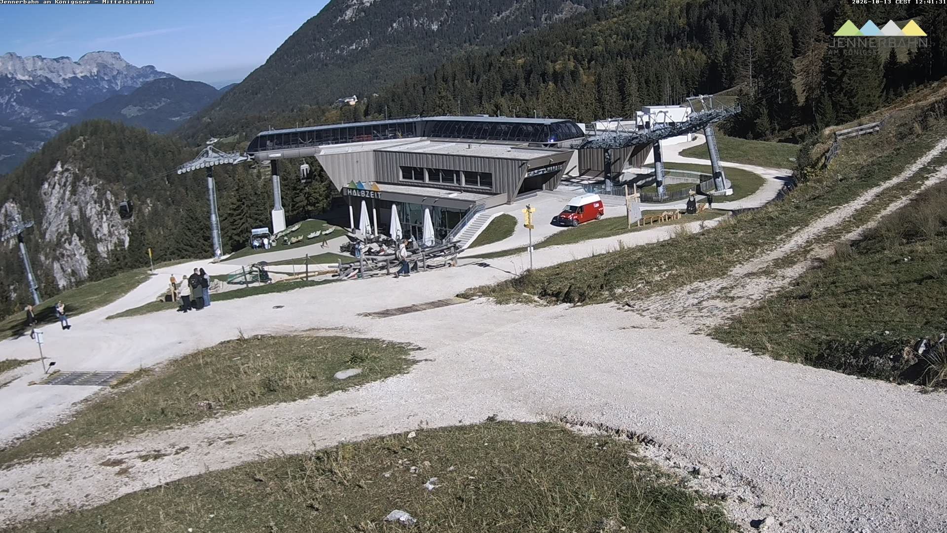 Archiv Foto Webcam Königssee: Jennerbahn Mittelstation