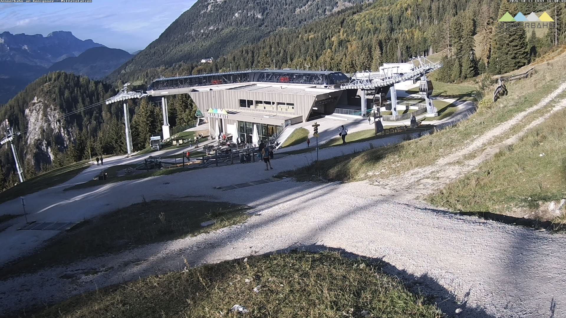 Archiv Foto Webcam Königssee: Jennerbahn Mittelstation