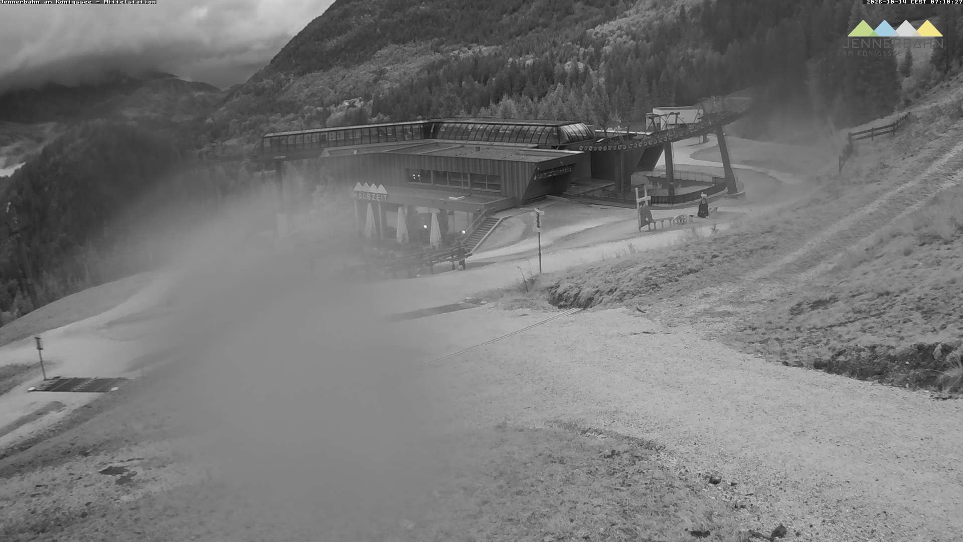 Archived image Webcam Lake Königssee: Jenner Mountain Mid Station
