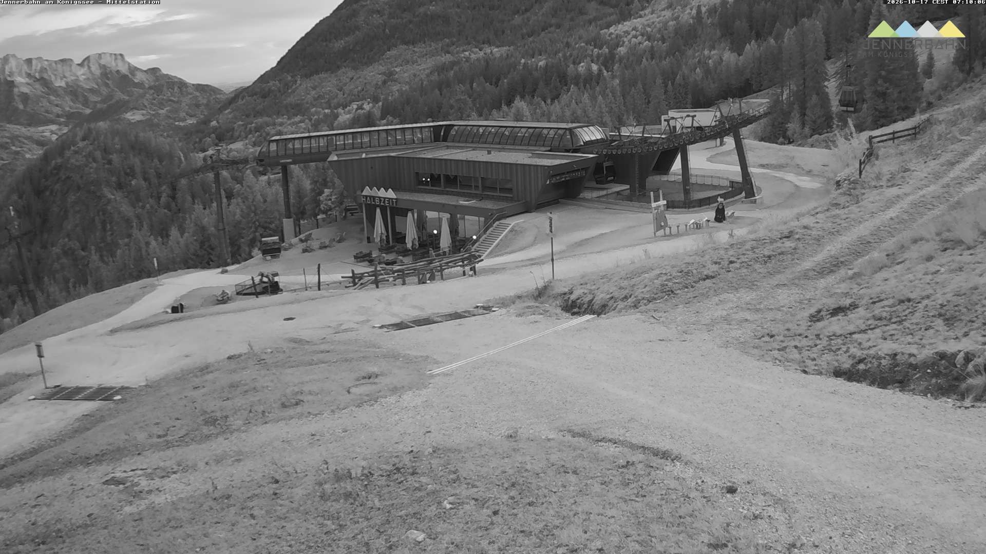 Archiv Foto Webcam Königssee: Jennerbahn Mittelstation