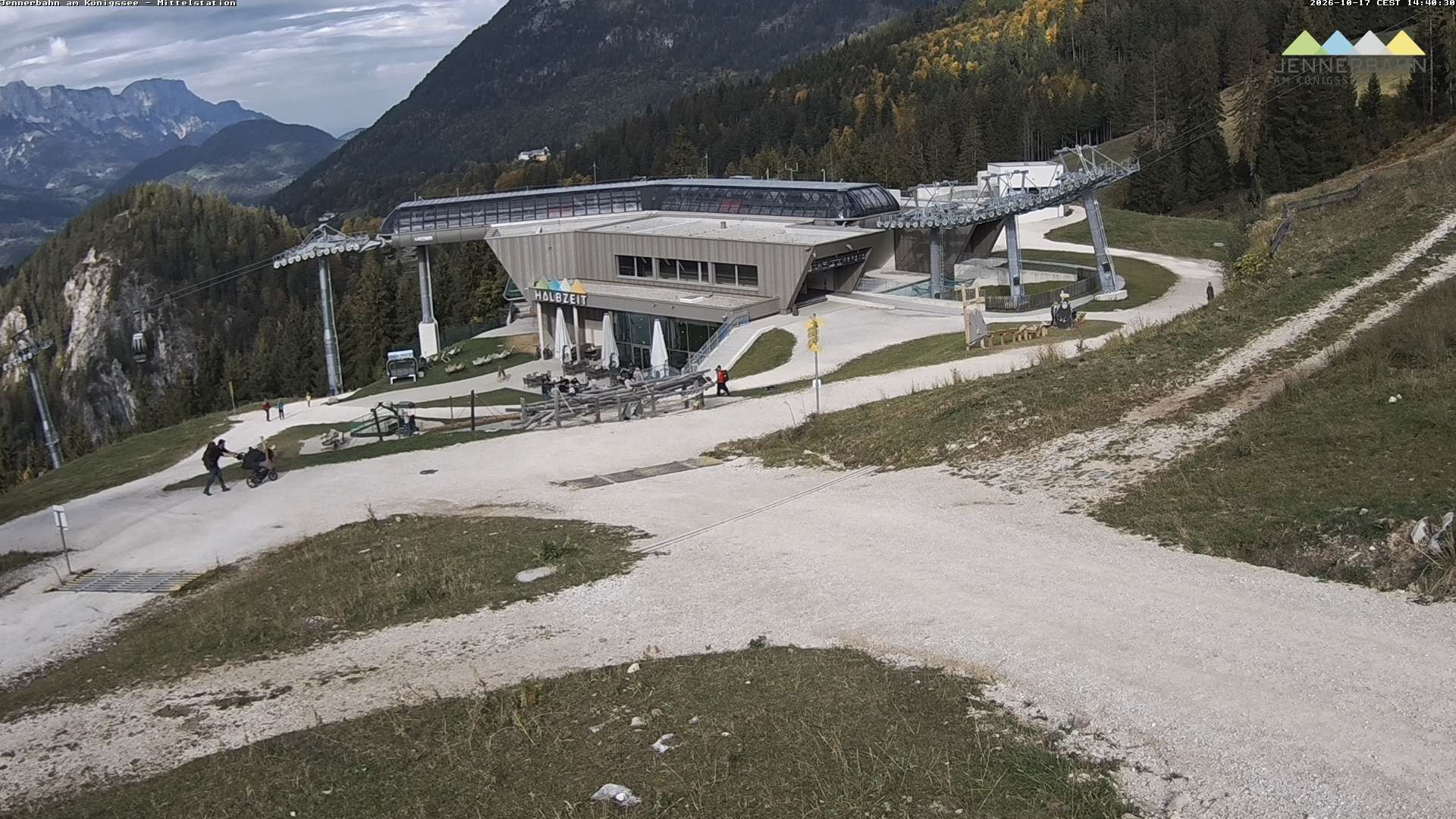 Archiv Foto Webcam Königssee: Jennerbahn Mittelstation