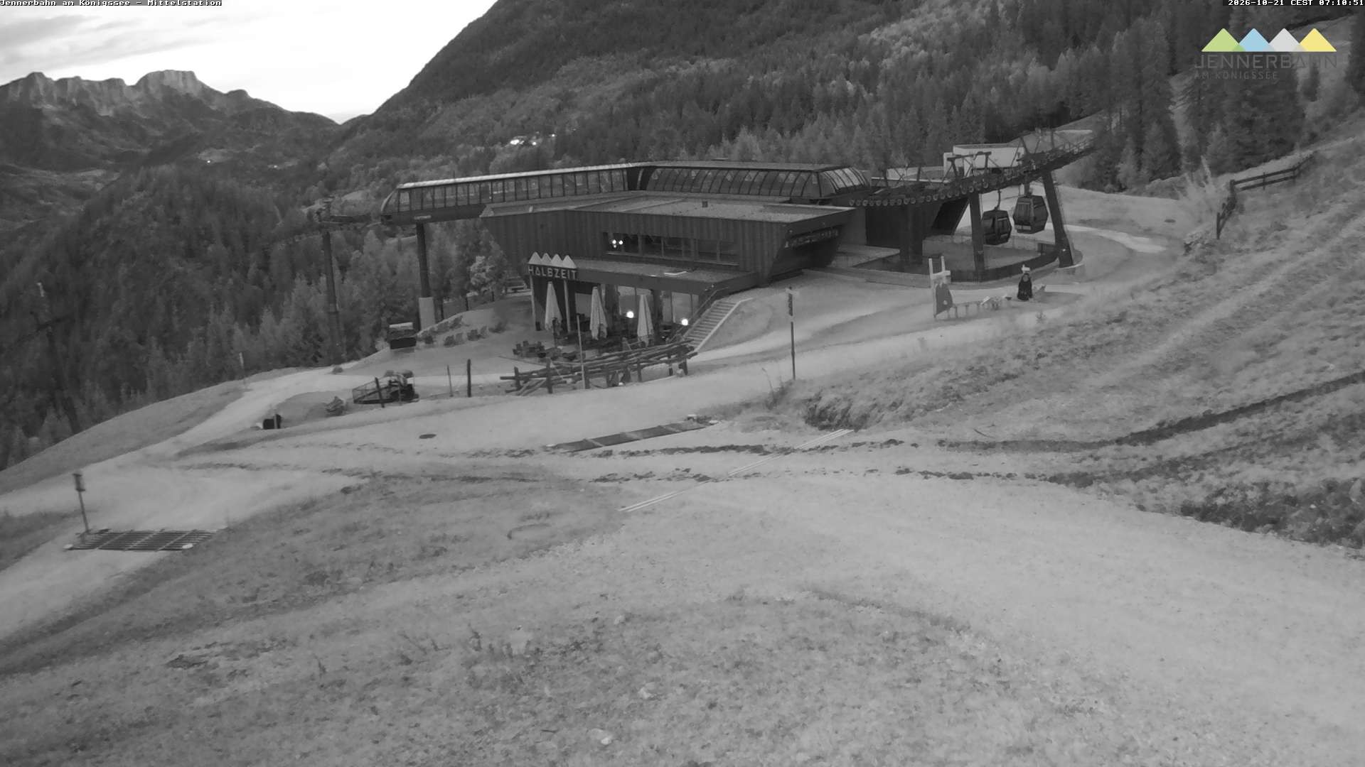 Archiv Foto Webcam Königssee: Jennerbahn Mittelstation