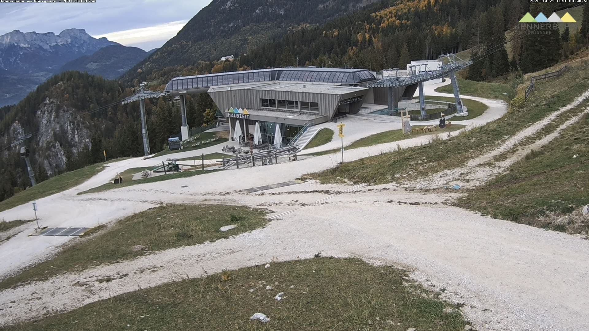 Archiv Foto Webcam Königssee: Jennerbahn Mittelstation