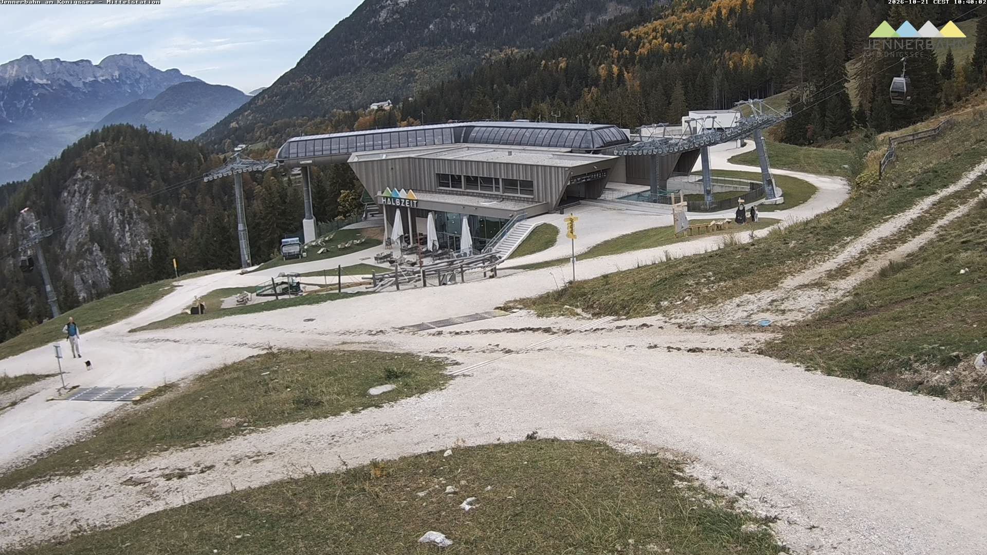 Archiv Foto Webcam Königssee: Jennerbahn Mittelstation