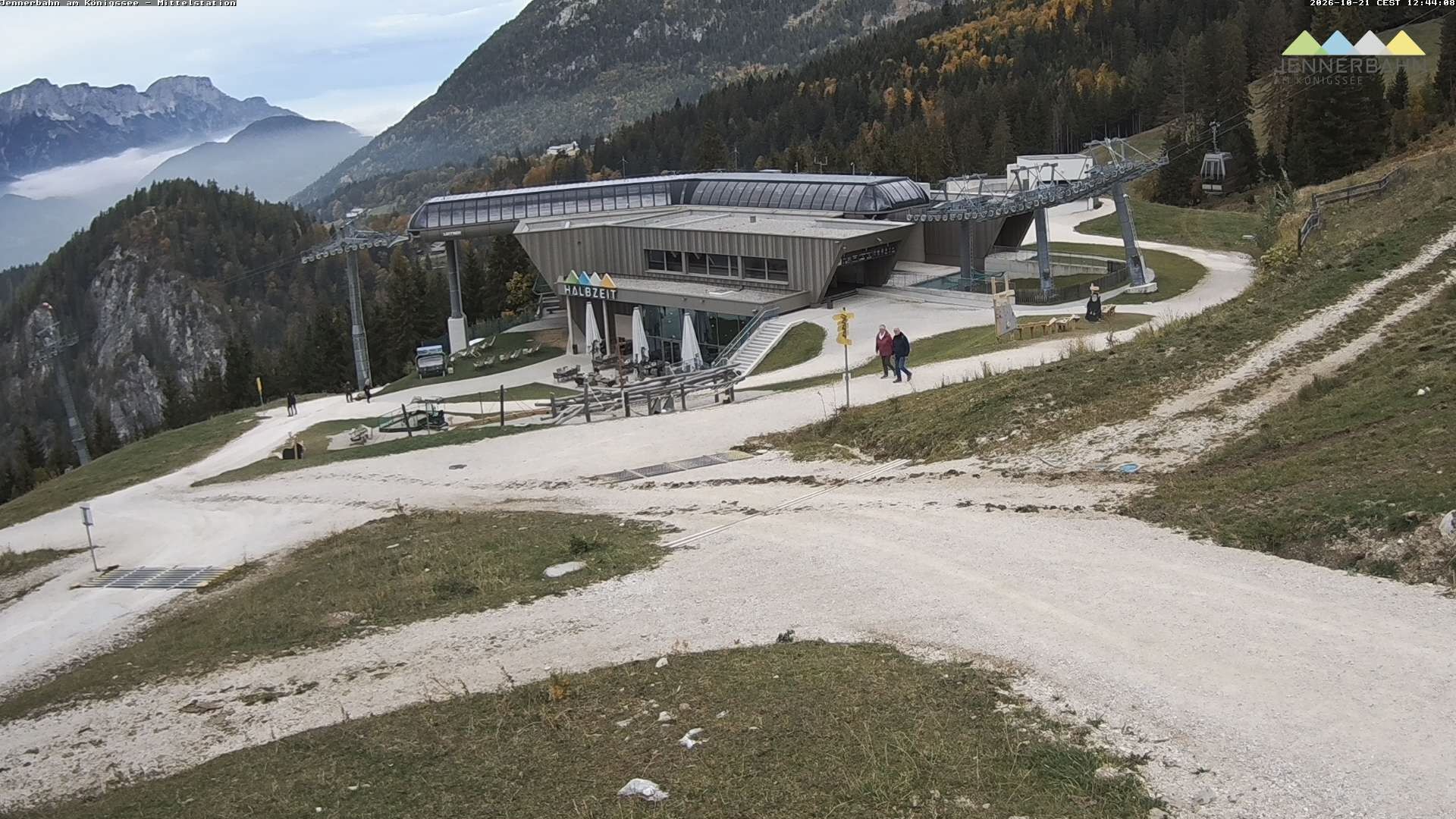 Archiv Foto Webcam Königssee: Jennerbahn Mittelstation
