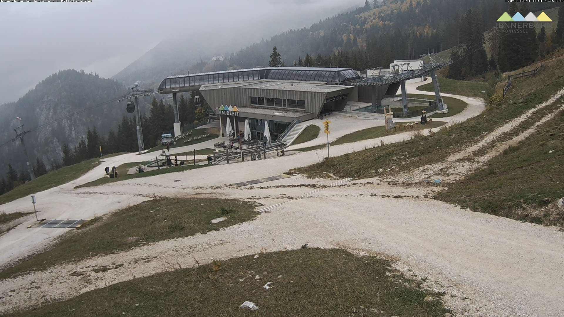 Archiv Foto Webcam Königssee: Jennerbahn Mittelstation