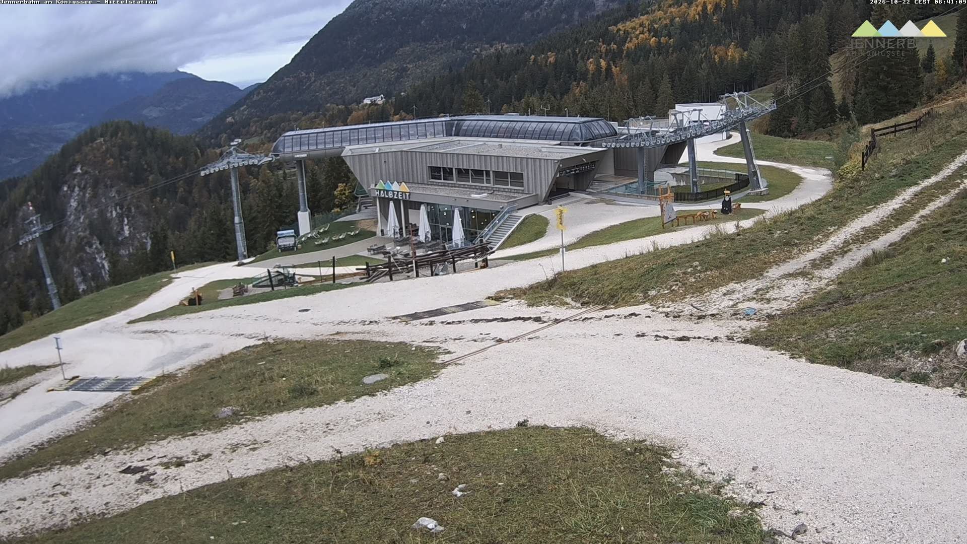 Archiv Foto Webcam Königssee: Jennerbahn Mittelstation