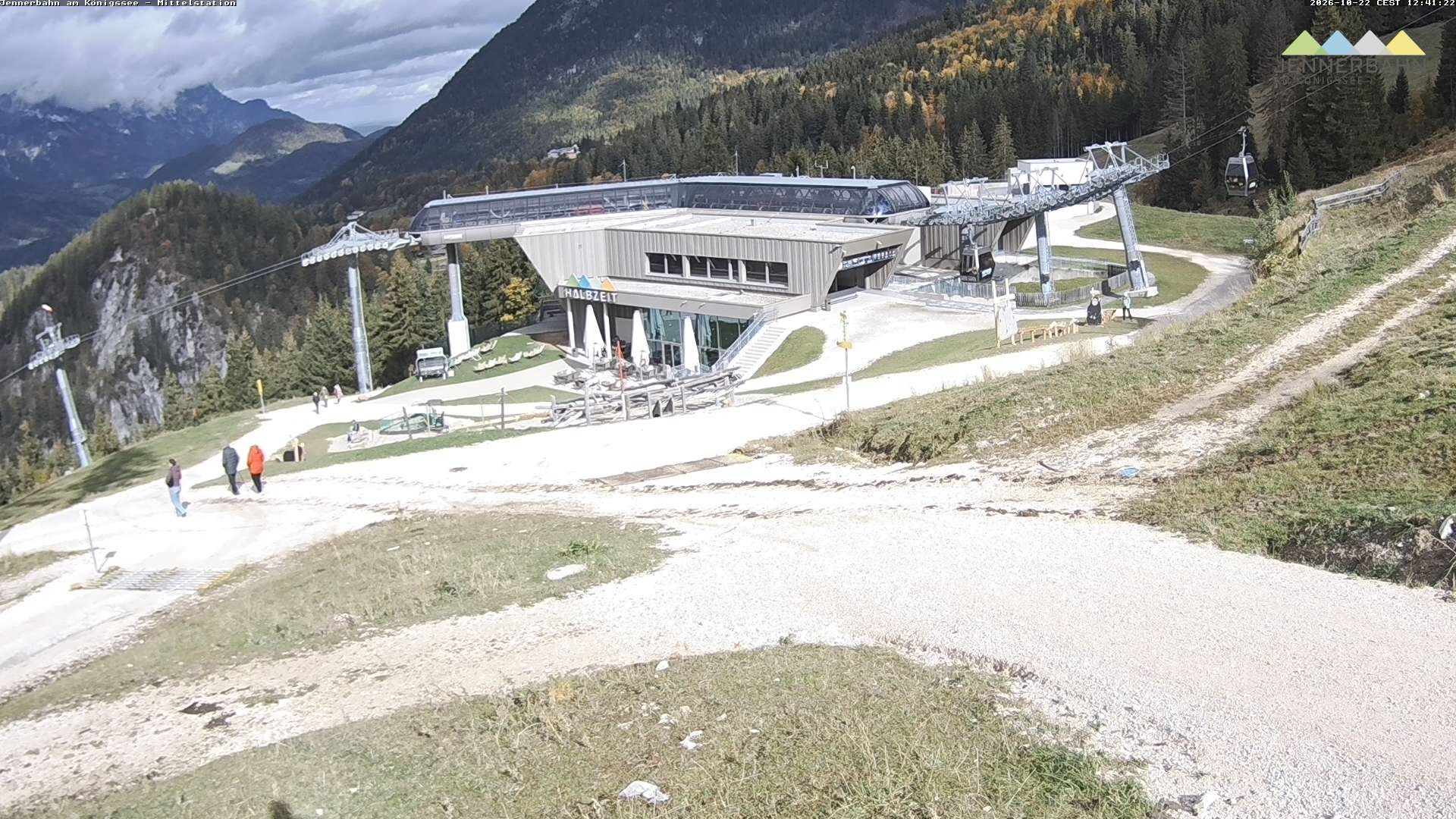 Archiv Foto Webcam Königssee: Jennerbahn Mittelstation