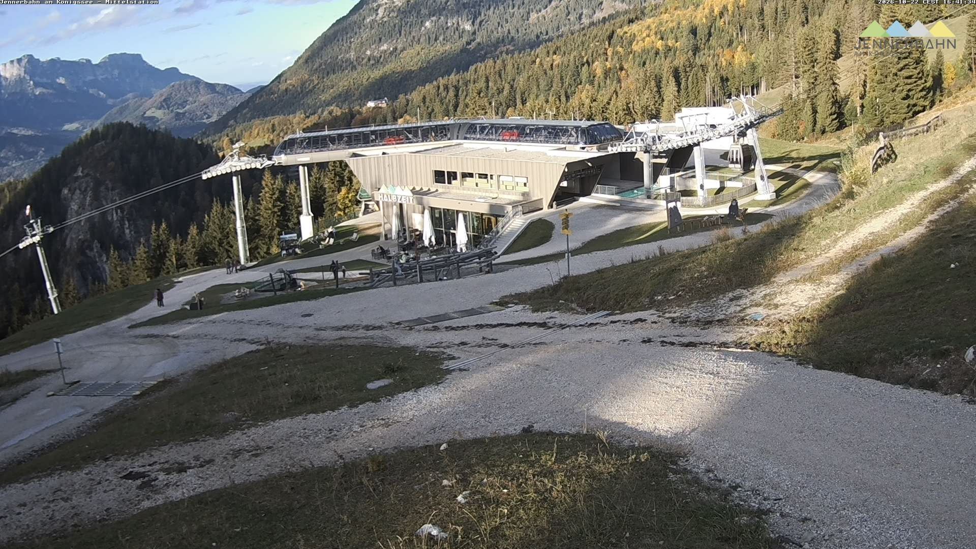 Archiv Foto Webcam Königssee: Jennerbahn Mittelstation