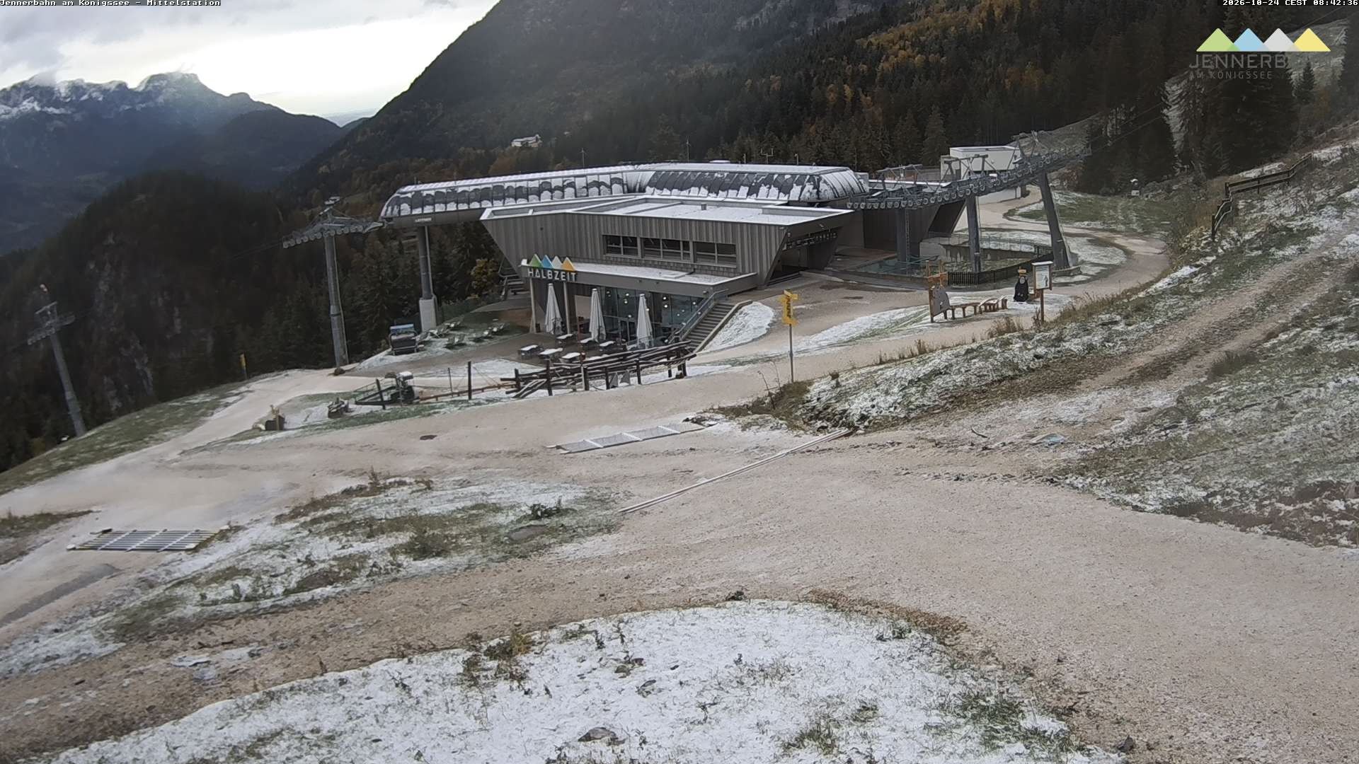 Archiv Foto Webcam Königssee: Jennerbahn Mittelstation