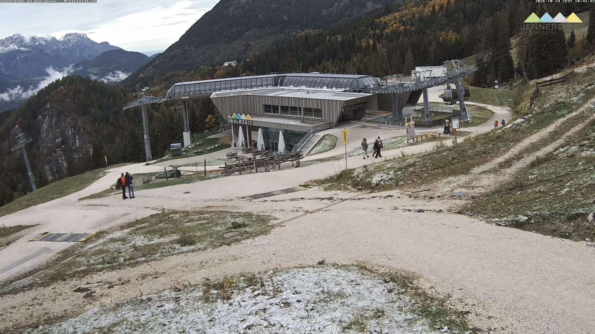 Archiv Foto Webcam Königssee: Jennerbahn Mittelstation