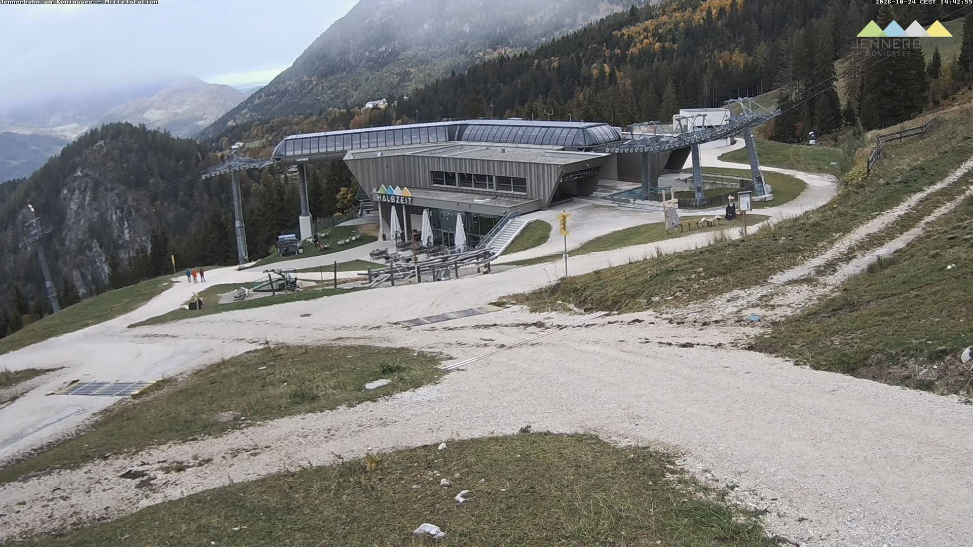 Archiv Foto Webcam Königssee: Jennerbahn Mittelstation