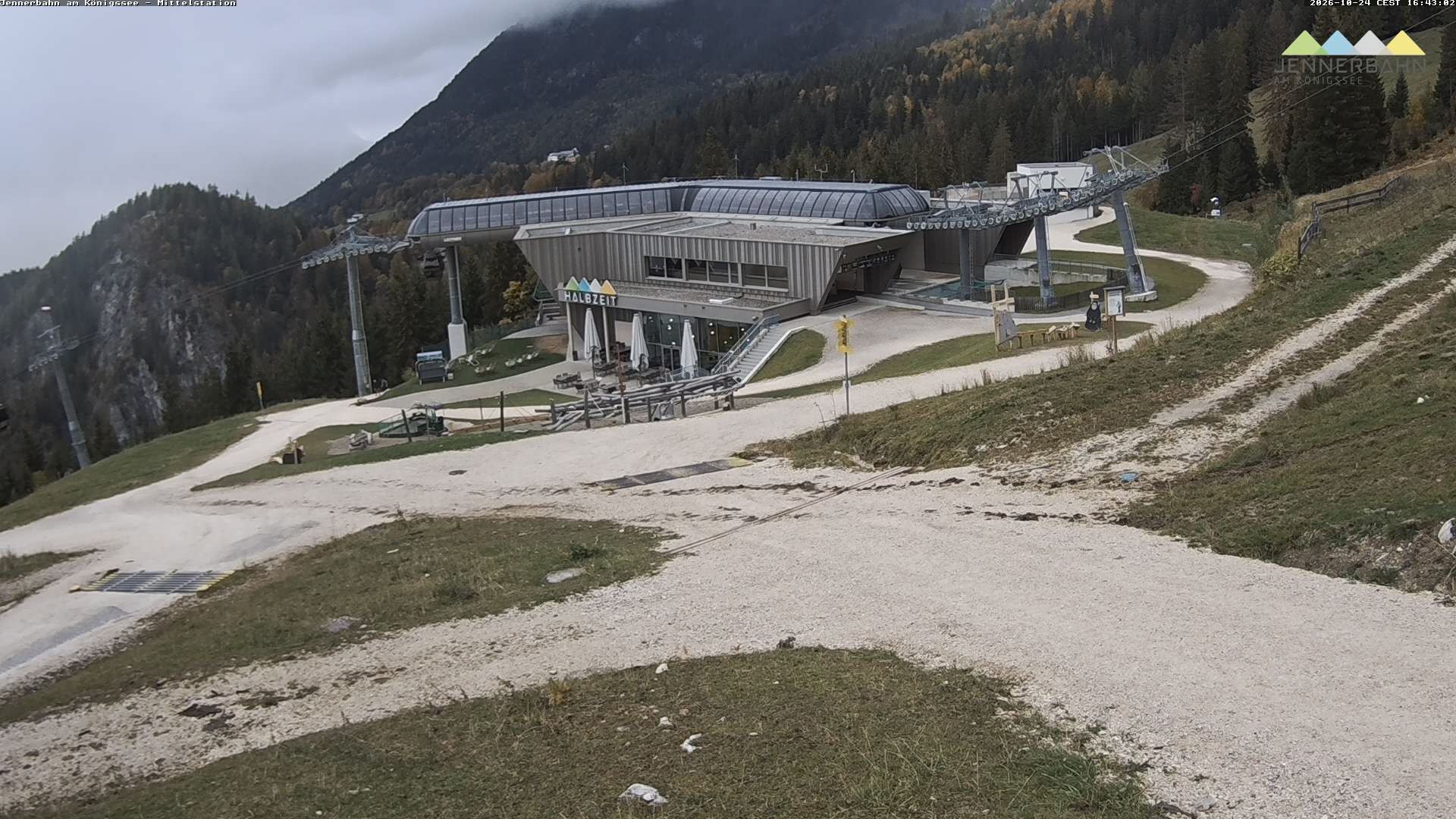 Archiv Foto Webcam Königssee: Jennerbahn Mittelstation