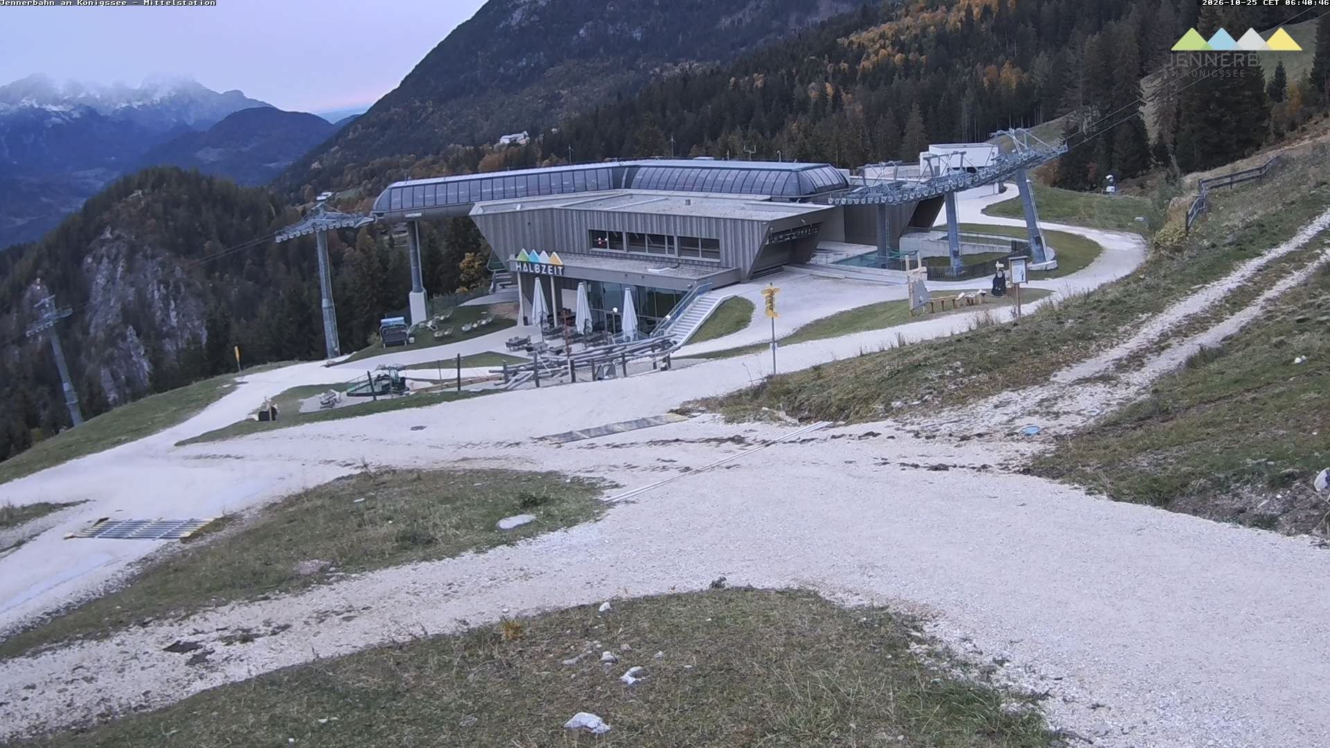 Archiv Foto Webcam Königssee: Jennerbahn Mittelstation