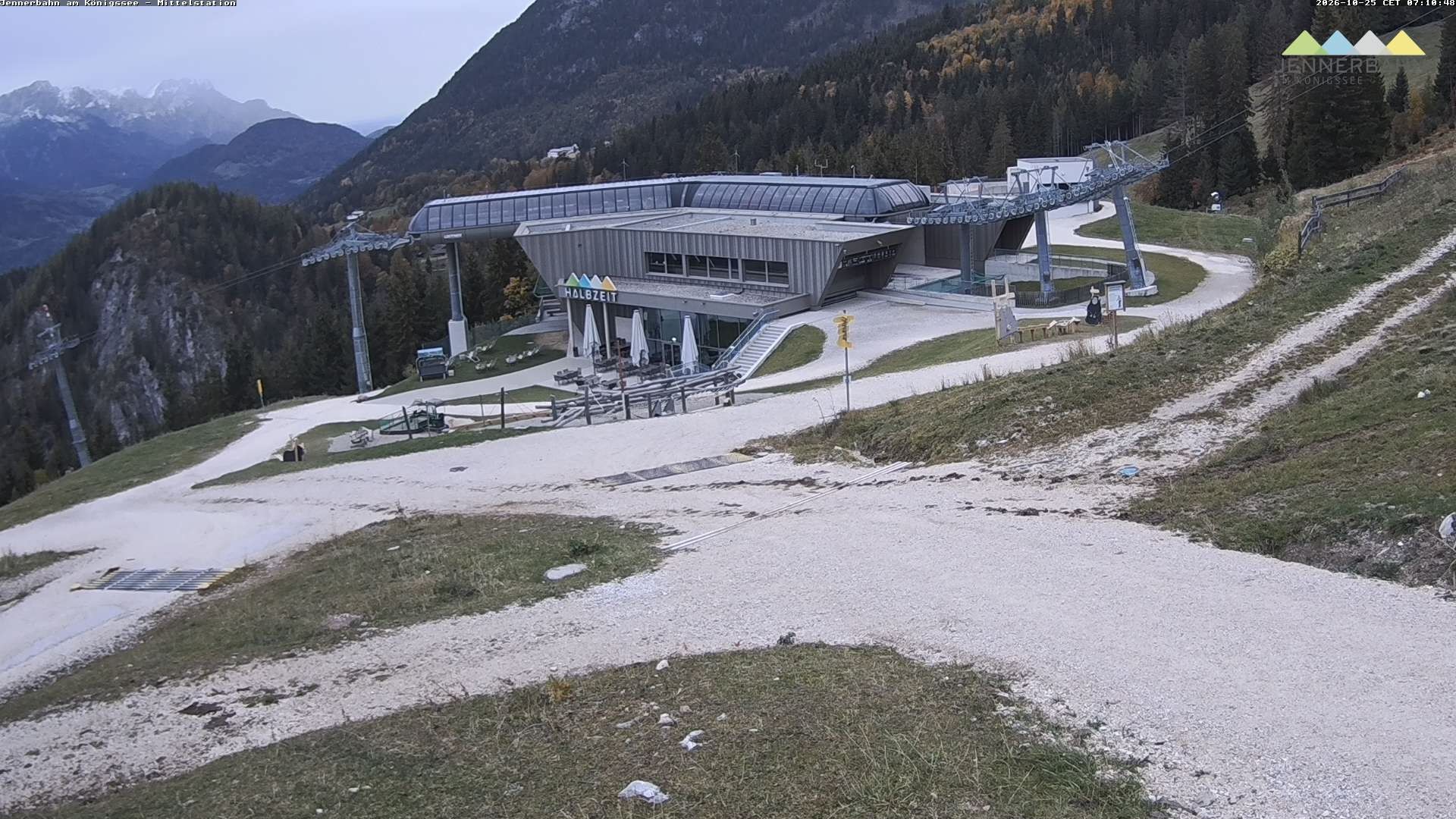 Archiv Foto Webcam Königssee: Jennerbahn Mittelstation