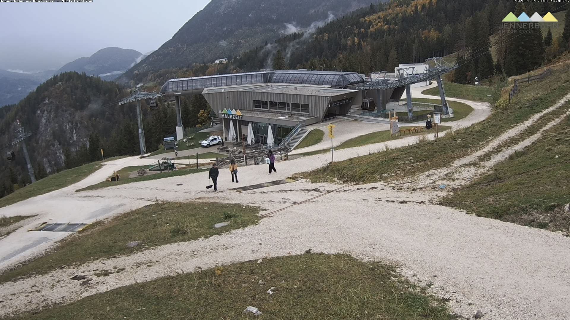Archiv Foto Webcam Königssee: Jennerbahn Mittelstation